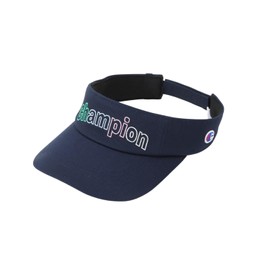 Champion CW-BG704C Women's Sun Visor, 100% Cotton, Graphic Logo Print, navy, Free size