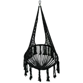 Equip Avocado Macrame Hammock Chair - Black