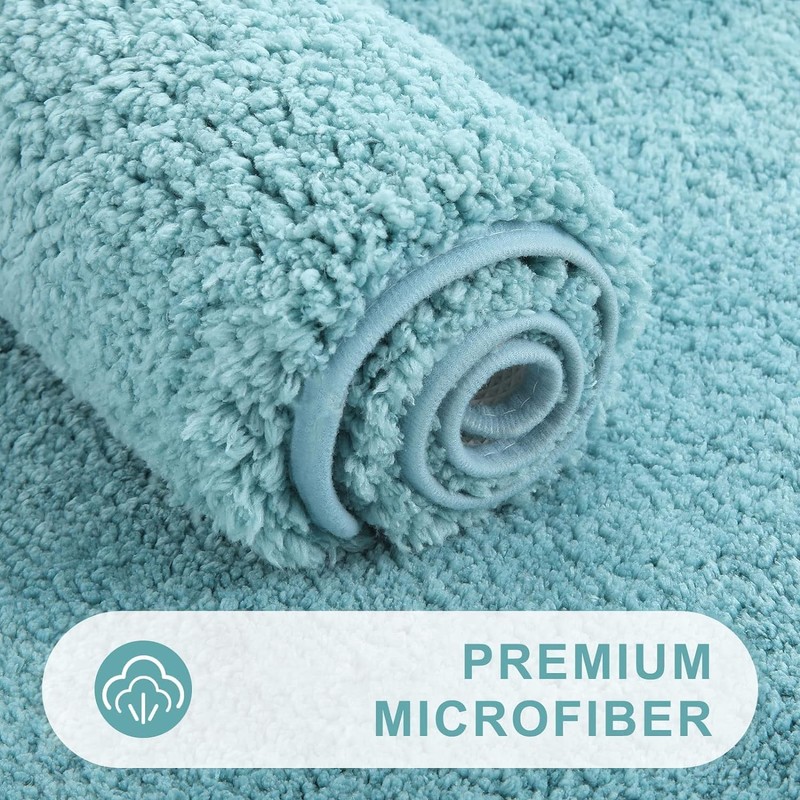 smiry Microfiber Bath Mat 50 x 75 cm, Non-Slip Super
