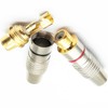 tunghey 6Pack RCA Plug Connectors Coaxial Cable Audio Adapter Gold