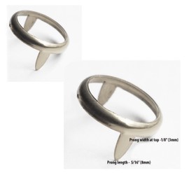 Nickel 5 Cent USA Coin Holder Rim Setting Bezel Nailhead with Prongs Brass Pack/10