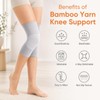 Mivoro Bamboo Knee Sleeve for Knee - One Pair Bamboo