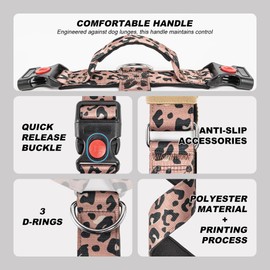 TSPRO Heavy Duty Premium Tactical Dog Harness for Large Dogs, No Pull, Adjustable Fit, Quick-Release Buckle, Padded Handle, Perfect for Hiking, Walking, Running & Training (Camo Pink L 25)