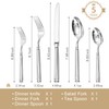 KINGSTONE Silverware Set, 5-Piece 18/10 Stainless Steel Flatware Set -
