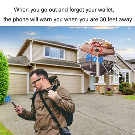 Smart Wallet Anti-Lost GPS Position Record Bifold Cowhide Leather Mens Wallets (Coffee)