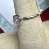 Natural Creations sterling silver stackable ring Size 5 Morganite Raw