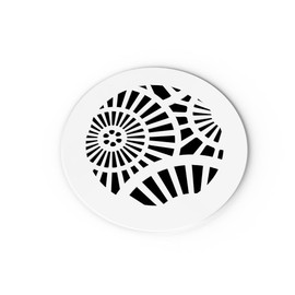 SABA Home Decor Air Vent Cover Grille - Acrylic Plexiglass 10" Round Duct Opening (12" Round Overall) White Finish Decorative Register Covers for Walls & Ceilings NOT for Floor USE, Waterwheel