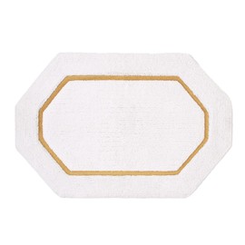 DaiDo HB-10703 Octagonal Cotton Mat White Gold Entrance Feng Shui 40x60cm 21AW