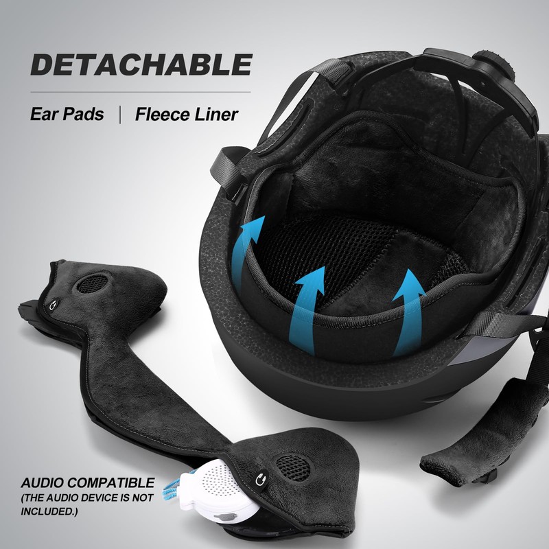 Odoland Ski Helmet, Snowboard Helmet with Ski Goggles for Adults