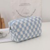 Terceton Checkered Makeup Bag Cute Upencil Case Travel Pouch Portable