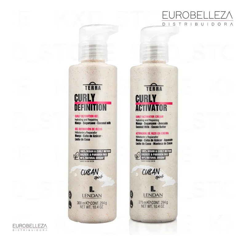 Lendan Terra Curly Activador + Gel Definición De Rizos 275ml