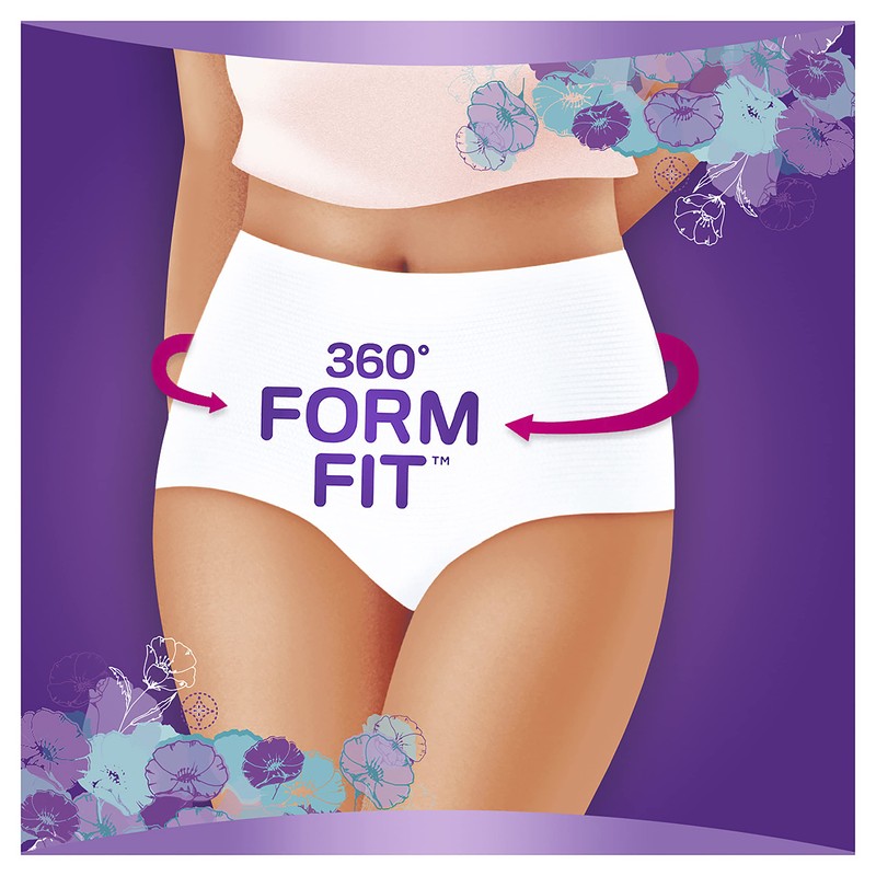 Always Discreet Incontinence Underware, Plus Medium, 9 Pack