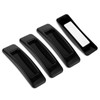 4 Pcs Black Adhesive Cabinet Handles, Self-Stick Instant Drawer Handle,
