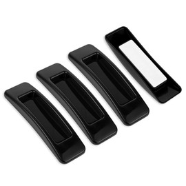 4 Pcs Black Adhesive Cabinet Handles, Self-Stick Instant Drawer Handle, Multipurpose Cabinet Knobs Helper, Plastic Opening Stick-on Handles for Cabinet, Sliding Door, Window, Wardrobe