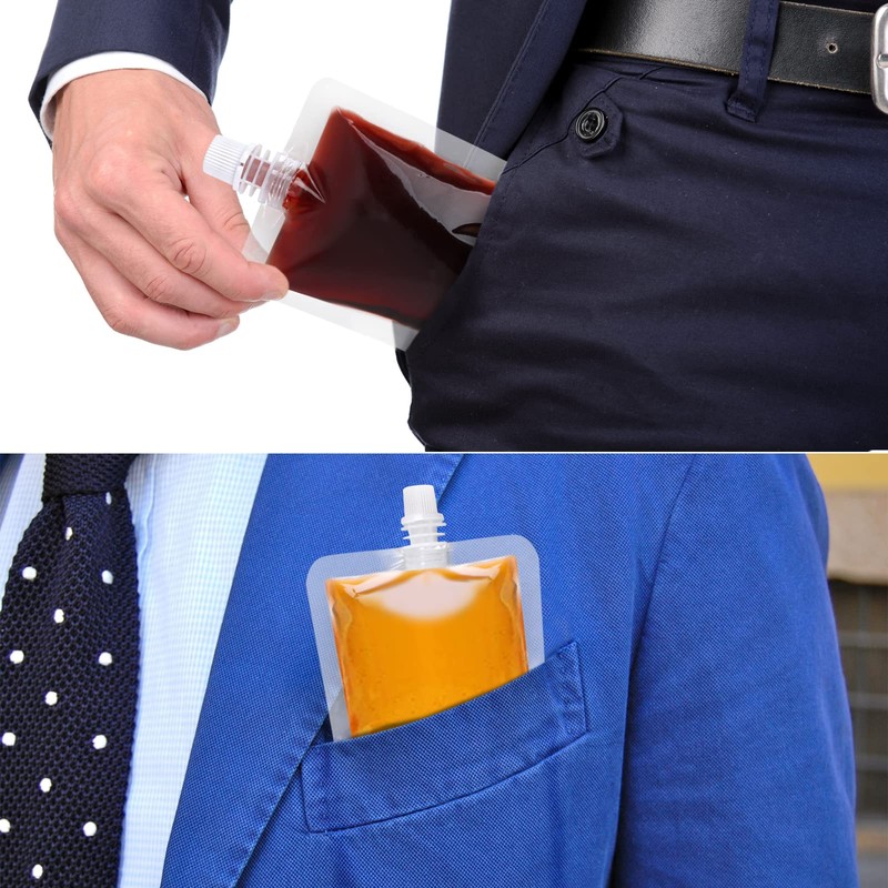 Plastic Flasks 24 PCS, 8 Oz Concealable and Reusable Drink