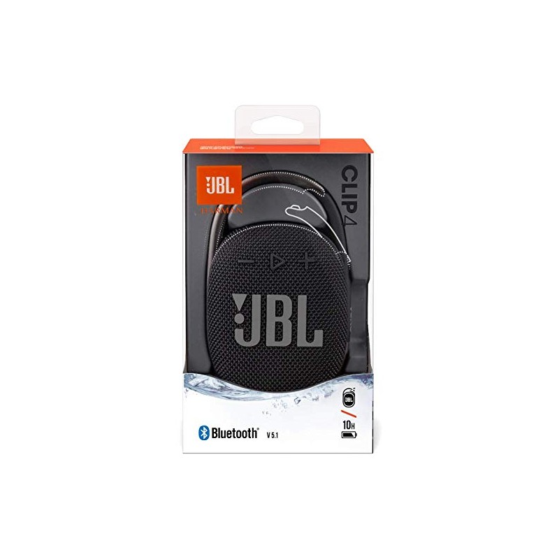 JBL JBLCLIP4BLK CLIP 4 Bluetooth Speaker, USB C Charging, IP67
