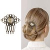 12 Peinetas Para Cabello Mujer, Set de Peinetas en Negro,