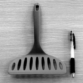 Nagao Tsubamesanjo Okonomiyaki Spatula, Set of 2, Black, 9.1 inches (23 cm), 66 Nylon, Made in Japan