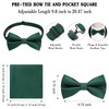 Enlision Forest Green Bow Tie for Men Pre-tied Bow Ties