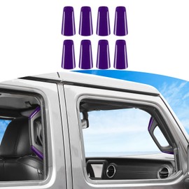 RT-TCZ for Wrangler JL A B Pillar Grab Handles Cover Trim Purple for Jeep Wrangler JL JLU Gladiator JT 4 Door 2018-2023 Purple Interior Accessories