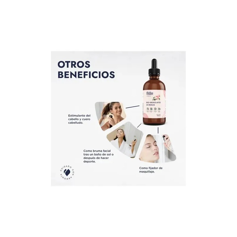 Agua de Rosas sin colorantes 500 ml | Bio Hidrolato