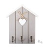 Nwvuop Wooden Key Holder with 3 Hooks, Wall Mounted Key