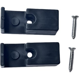 1 3/4 Wide Shower Door Wall Jamb Bumper Guide Black Pack of 2 with Screw