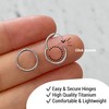 KIND SUNDAY Nose Rings Hoops, 18g / 7mm, Titanium, No