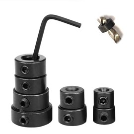 8PCS 3-16mm Step Drill Bit Depth Stops with Hex Wrench, Black Collars, Woodworking Depth Limiter Rings, Drilling Positioning Set