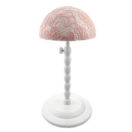 Peacoco Wig Stand, Assembly, Height Adjustable, 11.8 - 18.9 inches (30 - 48 cm), Easy Assembly, Easy Disassembly, Wig Storage, Display and Care, Wig Holder (Upgraded - Pink)