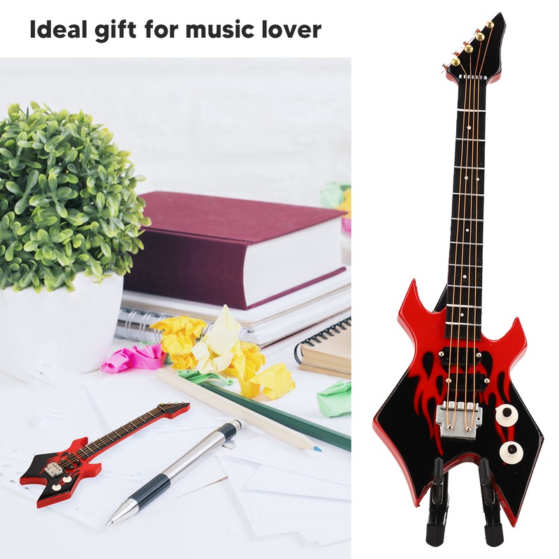 Mini Bass Simulation Classical Decorative Instrument Collection Miniature Guitar Model