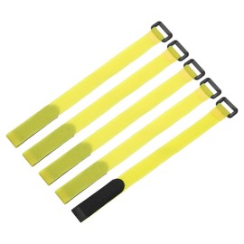 MECCANIXITY 5Pcs Reusable Battery Tie Down Straps,0.8x12" Black Nylon Multipurpose Battery Hold Down Adjustable Cinch Strap Hook Loop Fastening Tie for Quadcopters FPV RC Drone Boat Car