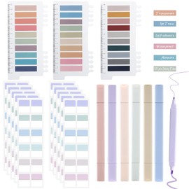 Roamall Book Annotation Kit Book AnnotationTabs 720PCS Sticky Tabs for Reading Flag Tabs with 6PCS Pastel Highlighters Bible Reading File Tabs for Book Annotation Supplies