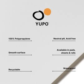 Yupo Polypropylene Paper Translucent, 104 lb, 25” X 38” (10 Sheet Package)