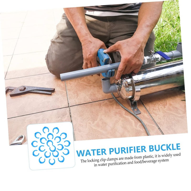 IWOWHERO 50pcs Reverse Osmosis Water Filter Parts Clips Buckle for