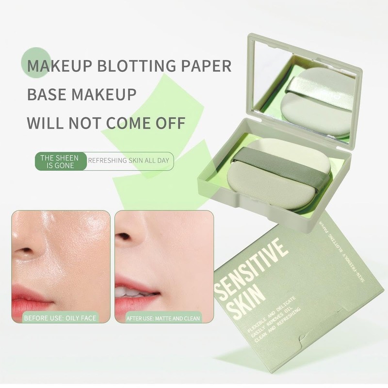 300 Sheets Oil Blotting Sheets for Face - Natural Wood