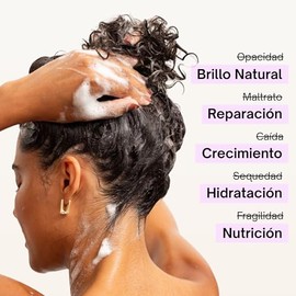 5 en 1 Collagen Hair Vitamin - Shampoo Anticaída, Crecimiento de Cabello e Hidratante Cuero Cabelludo - Shampoo Reparador para Cabello Dañado con...  