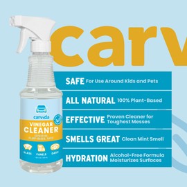 Carvida Vinegar Cleaner, Plant-Based, Multi-purpose Automotive Cleaning Spray, Natural Mint Scent, 16oz