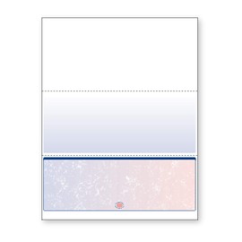 DocuGard Blue/Red Prismatic Bottom Check, 8.5 x 11 Inches, 24 lb, 500 Sheets, 1 Check Per Sheet (04536)