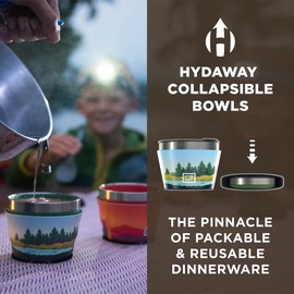 HYDAWAY Collapsible Insulated Bowl | Portable, Packable, Insulating, Resealable, Hot-and-Cold Dinnerware for Camping, Hiking, Backpacking, Van Life, Travel | 1.5 Cup Capacity