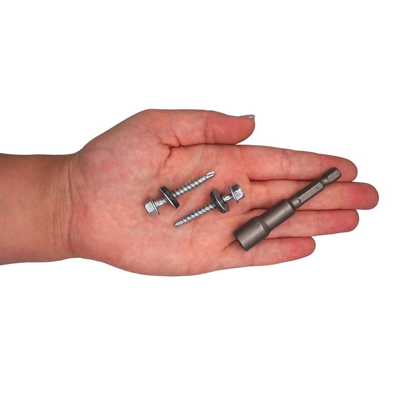 SKIR'CO (Pack of 100) Galvanized Roofing Screws 4.8 x 35mm