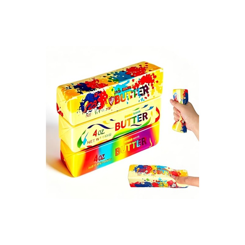 Butter Squishy, Squeeze Toys, Squishy Butter, Realistic Butter Stick Soft