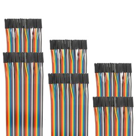 EDGELEC 120pcs 20cm Dupont Wire Female to Female Breadboard Jumper Wires 7.9 inch 1pin-1pin 2.54mm Connector Multicolored Ribbon Cables DIY Wires Length 10 15 20 30 40 50 100cm Optional