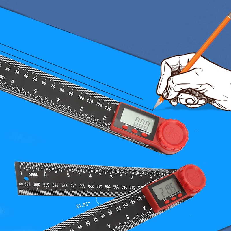 Digital Angle Ruler 360 Degrees Stainless Steel Angle Detector Digital