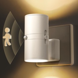 LOHAS-LED Night Light with Motion Sensor, 1 Piece, Night Light Socket, Warm White, 3000 K, 0-100 LM Adjustable Brightness, Dimmable Night Light Socket, Indoor for Hallway, Stairway, Bedroom