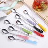 Goeielewe Set of 8 Dinner Spoons, Stainless Steel Iced Teaspoon