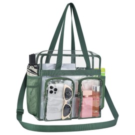 Oraben Clear Tote Bag Clear Bag Stadium Approved 12x6x12 Stadium Bag for Work, Sports Games,Gym