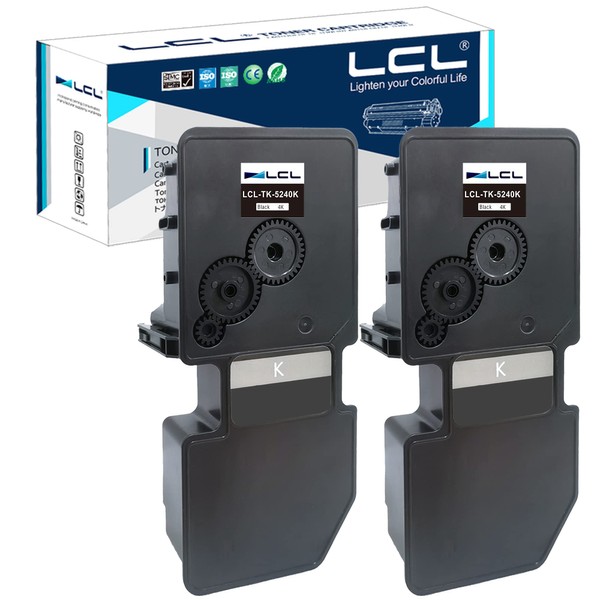 LCL Compatible Toner Cartridge TK5240 TK-5240 TK-5240K 1T02R70NL0 (2 Black)