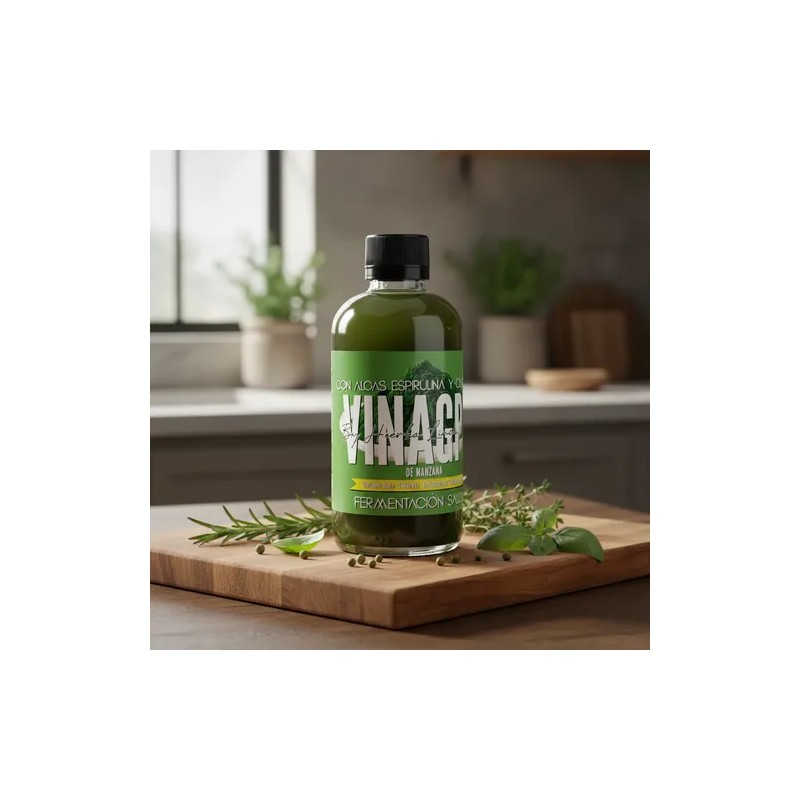 Vinagre De Manzana Con Algas Chorella Y Espirulina 300 Ml