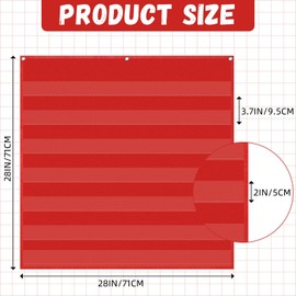 Gilprop 4 Pack 28" x 28" Standard Pocket Chart for Classroom, 7 Clear Calendar Pocket Chart for Homeschool Teaching Supplies for Word, Sentence, Cards, Calendar, Daily Schedule(Vivid Color)